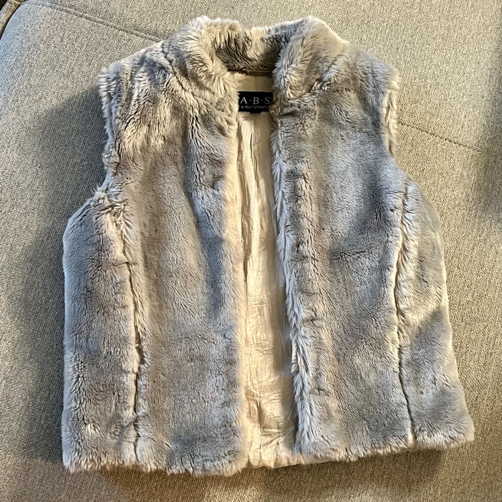 ABS Allen Schwartz faux fur vest